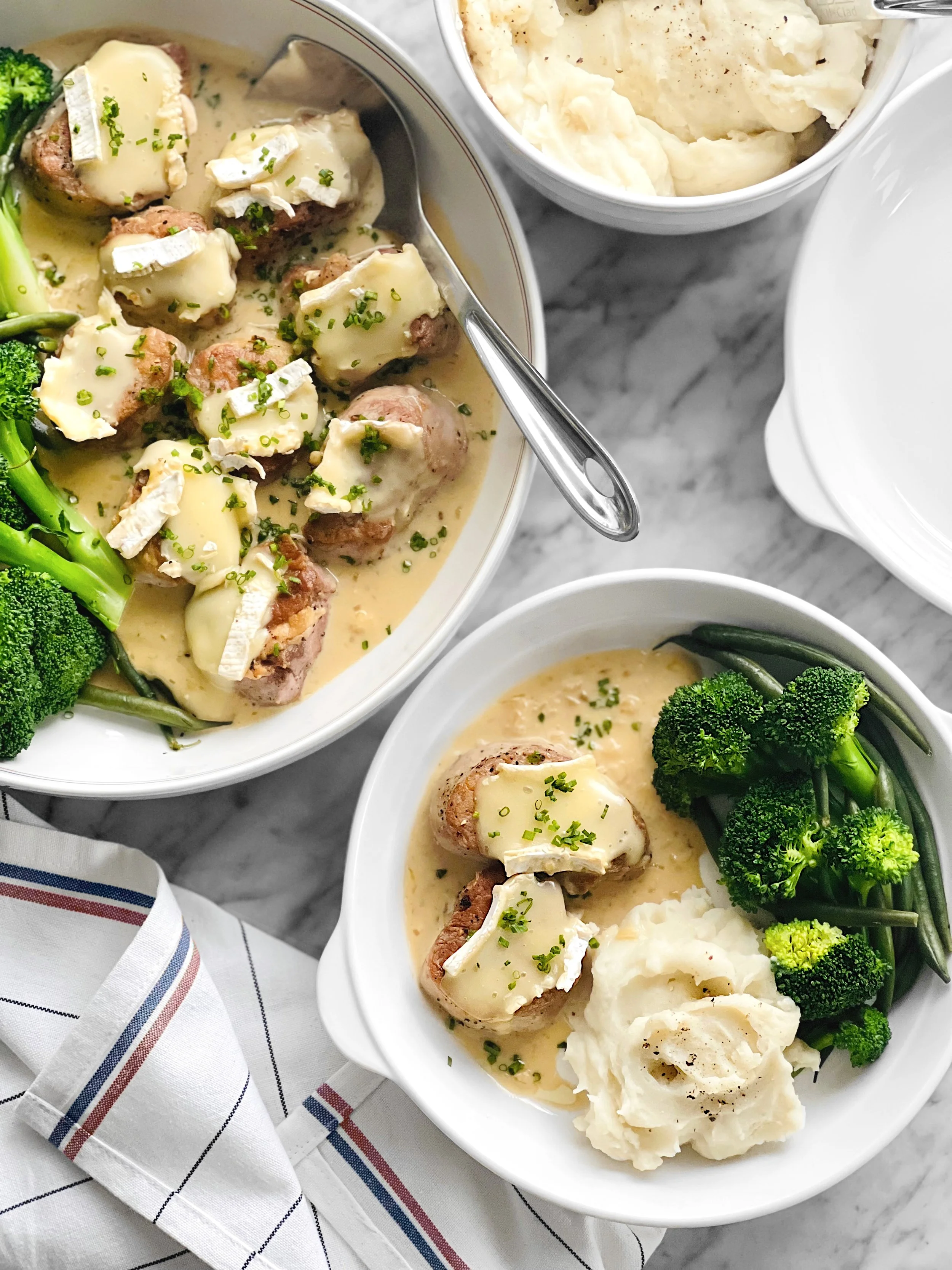 Filets de porc au brie