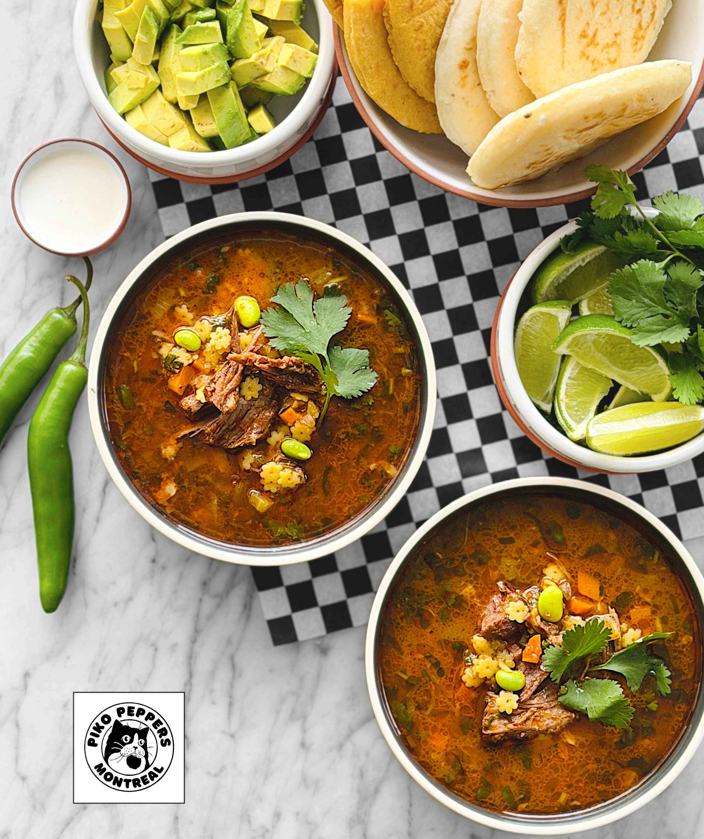 Soupe colombienne au boeuf braisé épicé