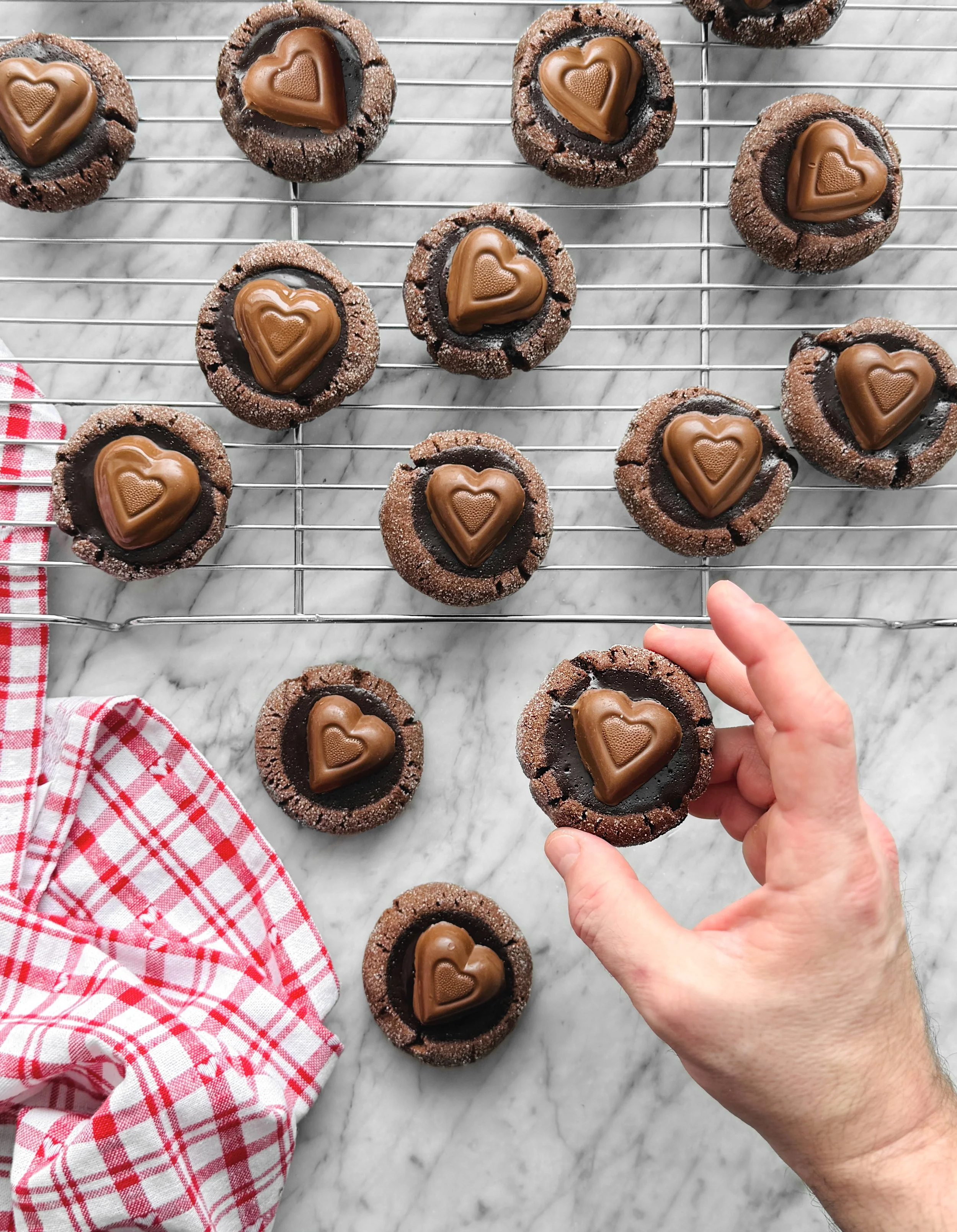 Biscuits d'amour au chocolat coulant