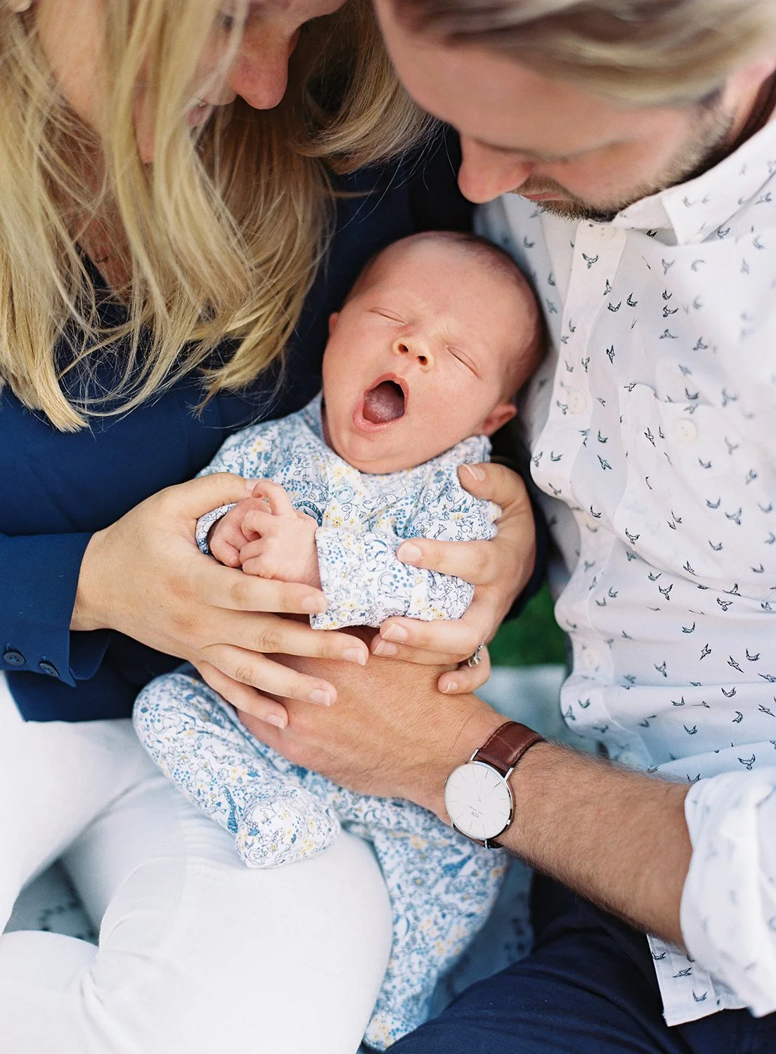 Newborn family portraits on film by Cheshire photographer Victoria Phipps