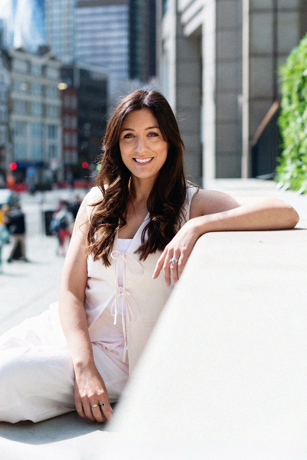 Personal brand portrait of a female founder outdoors