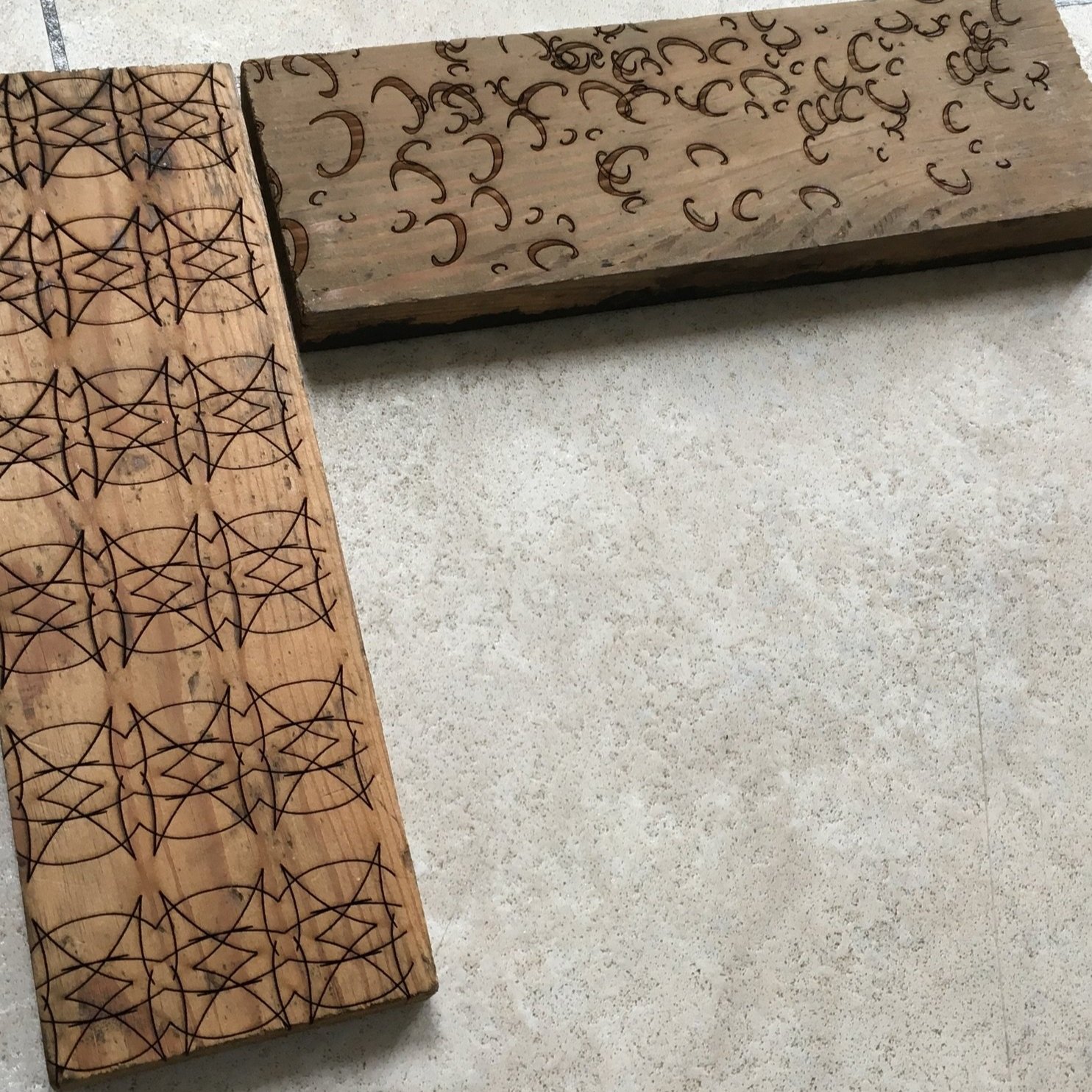 Lasercut parquet tiles