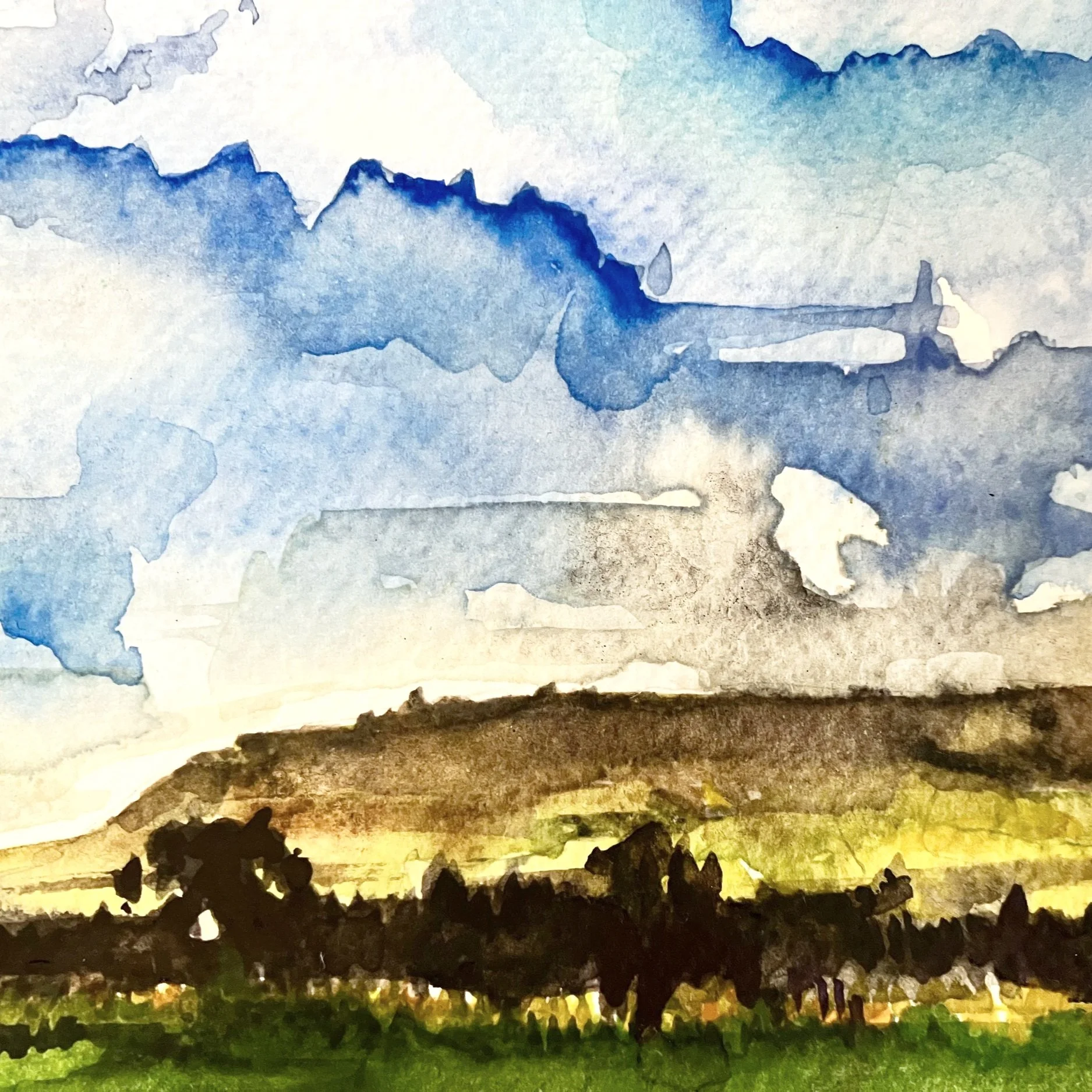 Parlick Fell watercolour 2