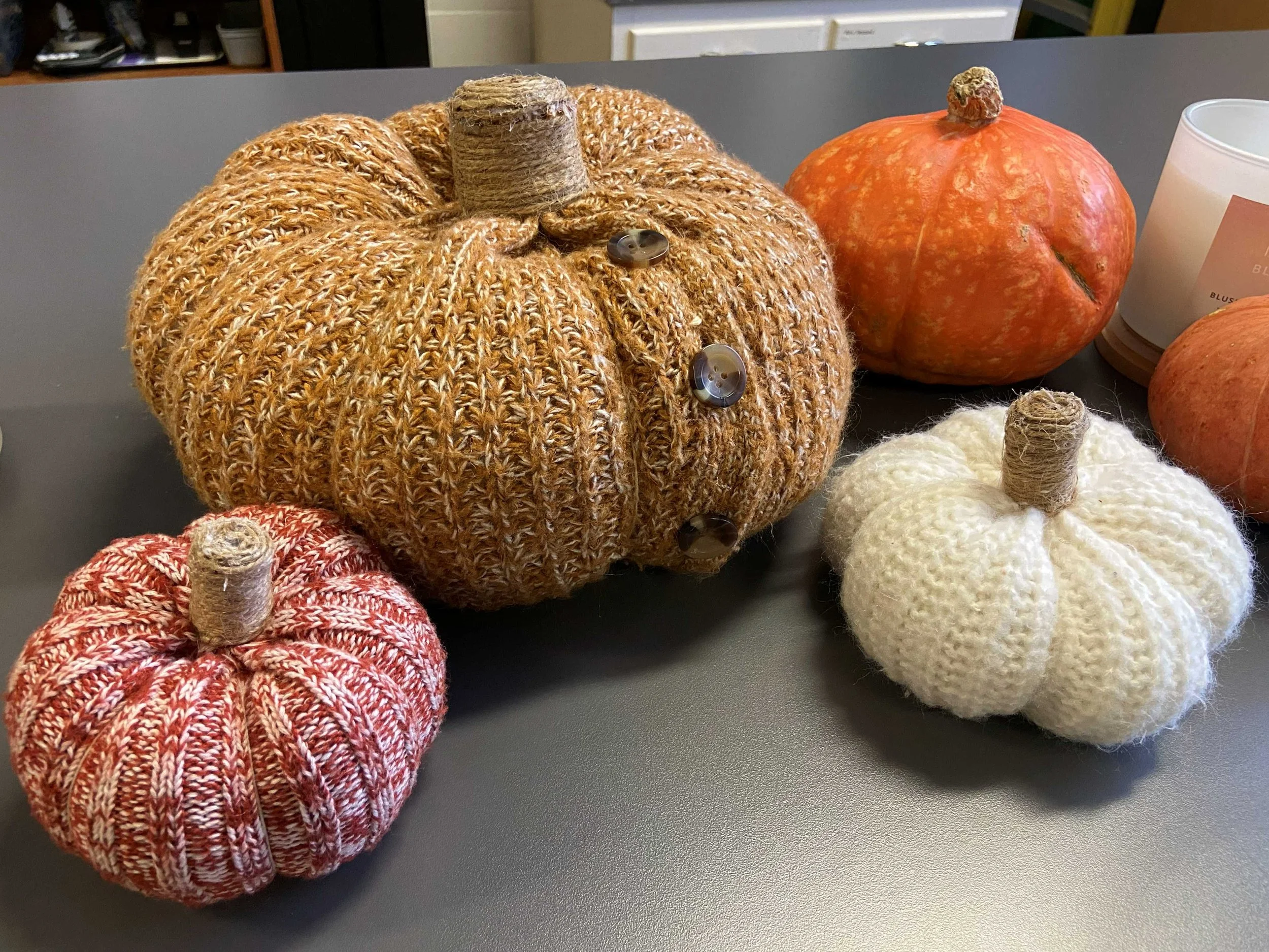 Upcycled Sweater Pumpkins