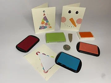 Holiday Block Printed Cards