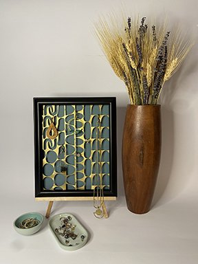 Modern Jewelry Holder and Earrings