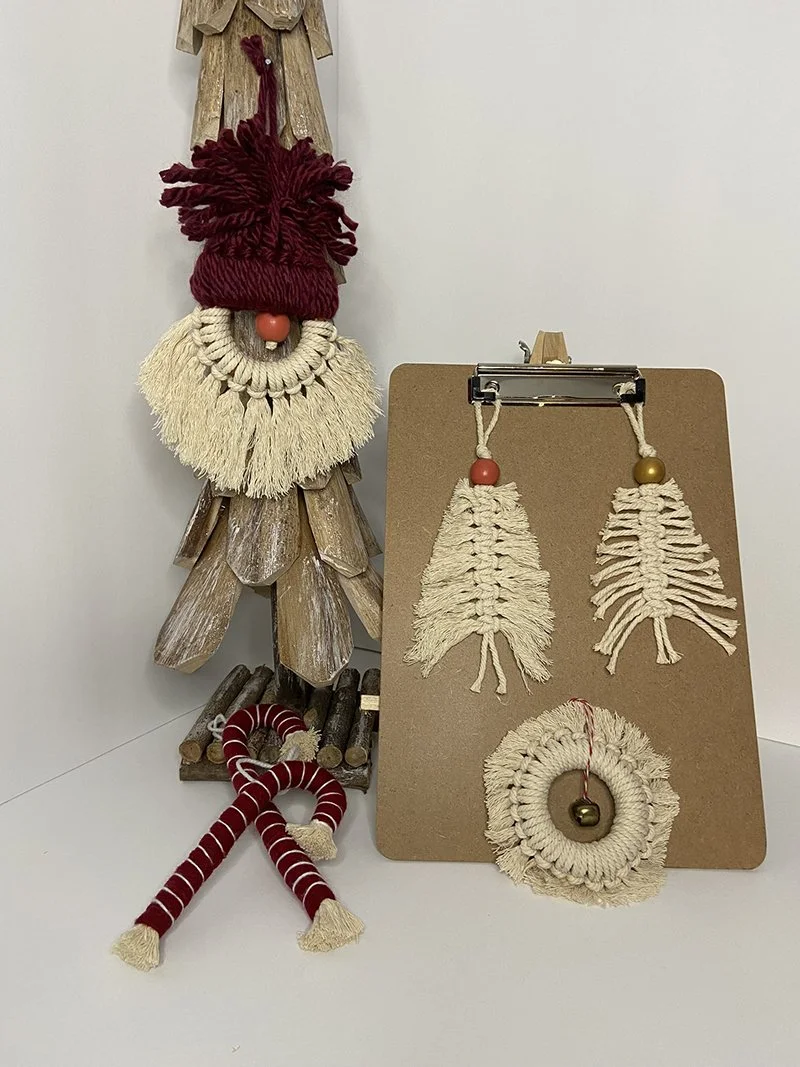 Macramé Holiday Ornaments