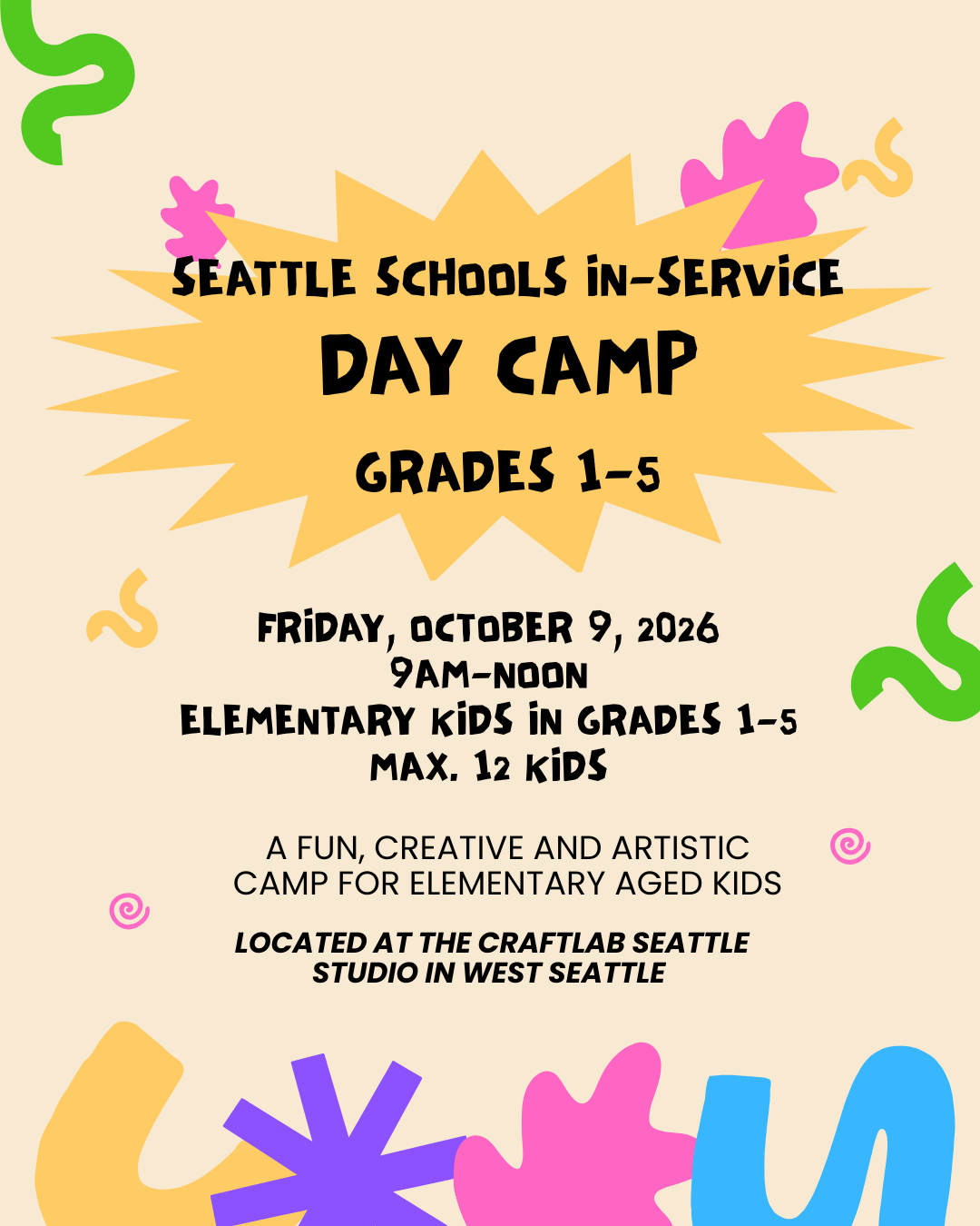 SPS In-service Day Camp for Elementary School Kids