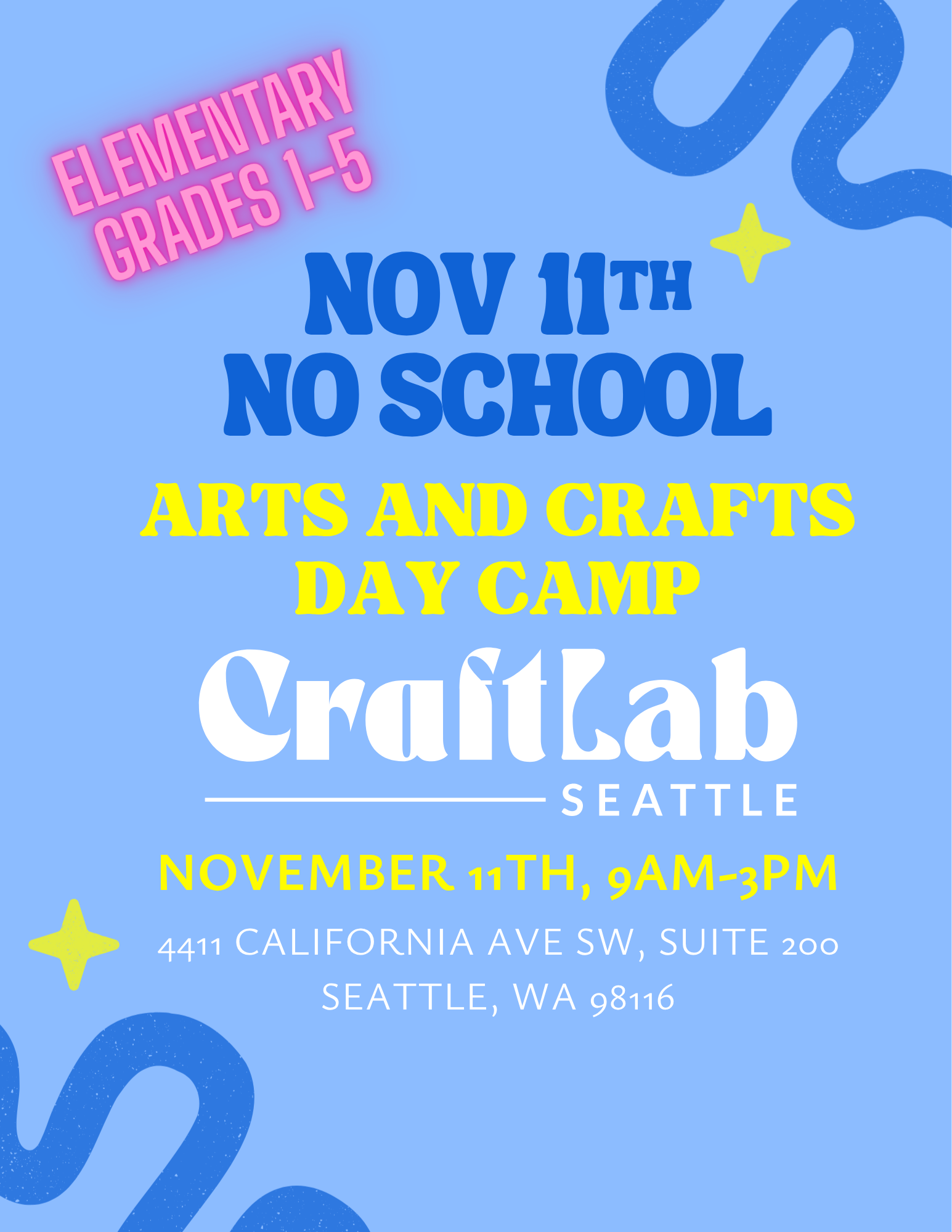 Nov 11th No School Day Camp - Elementary