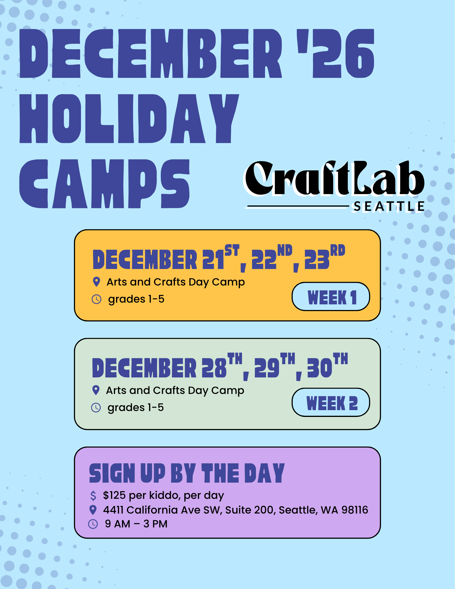 Winter Break Day Camps