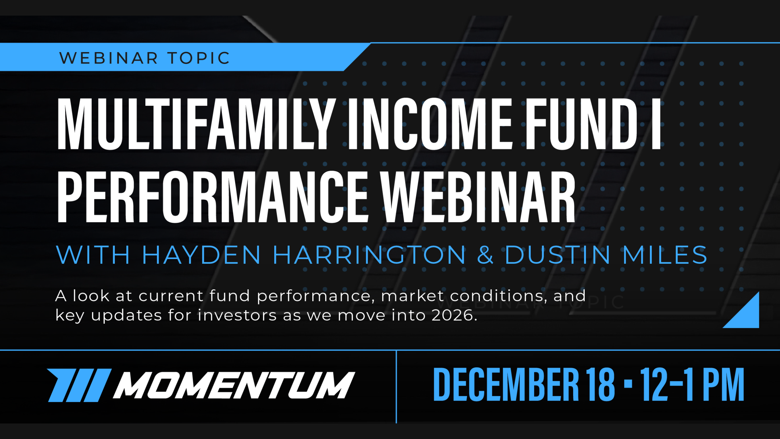 Webinar: MF Income Fund I Performance Review