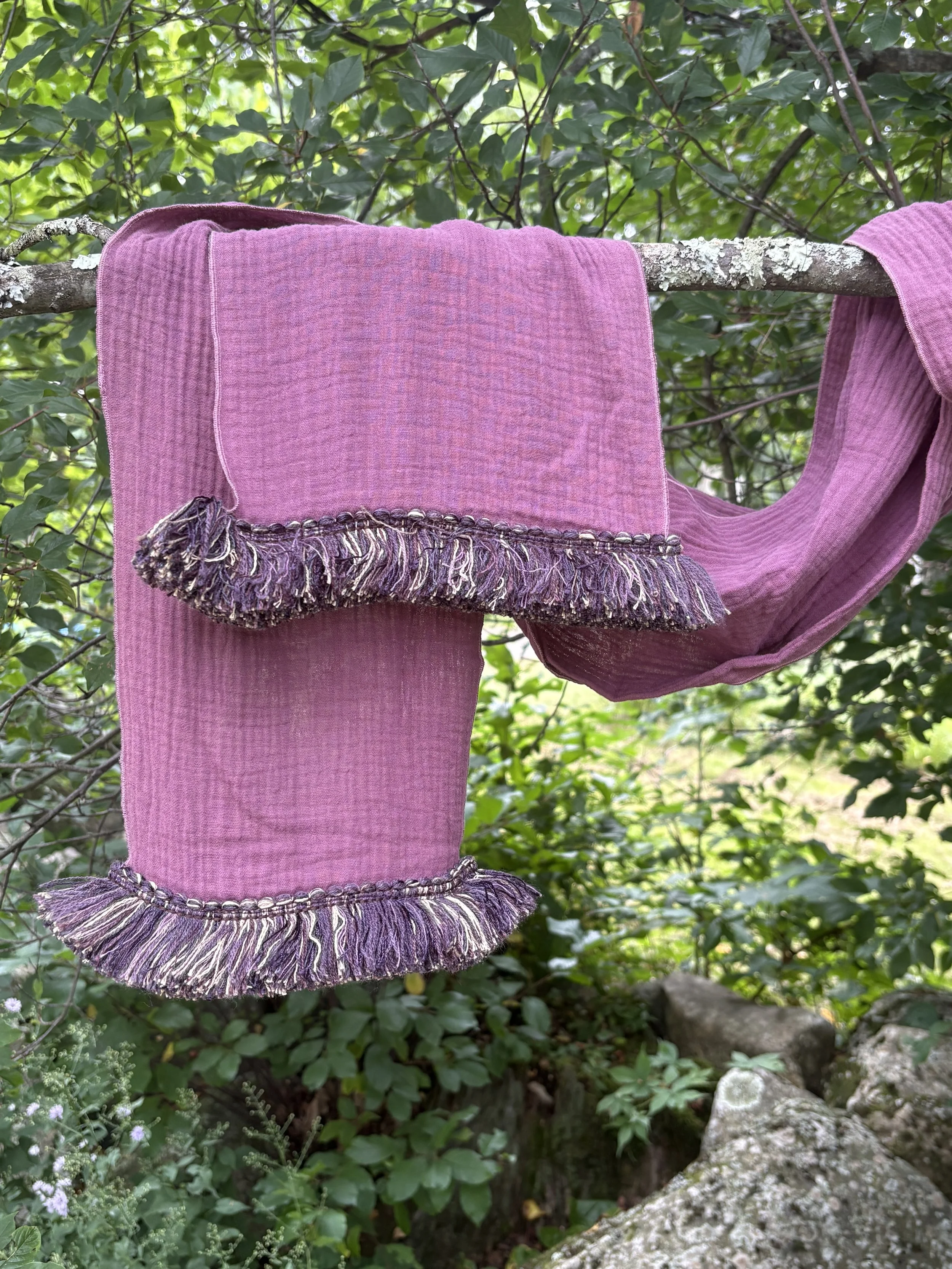 Sash - Mauve/Purple Trim