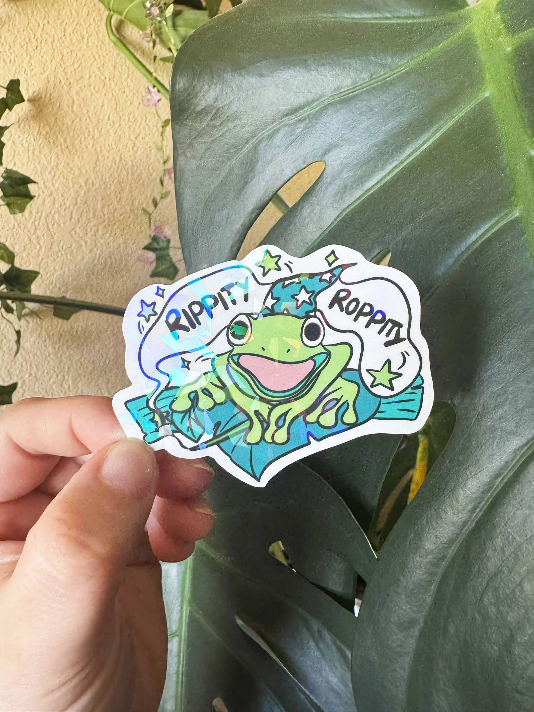 Magical Frog Shiny Waterbottle Sticker