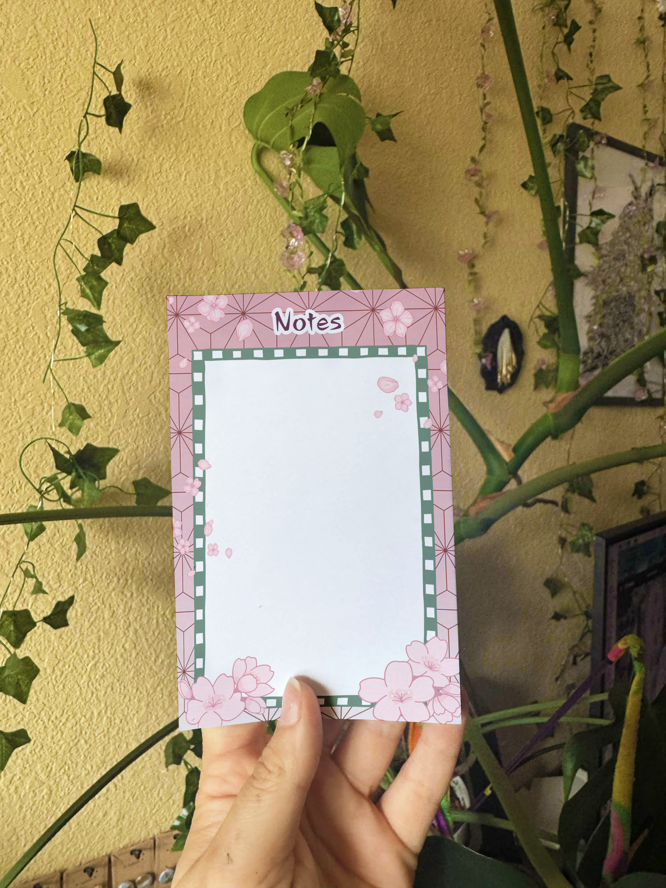 Anime-inspired Cherry Blossom Pink Notepad