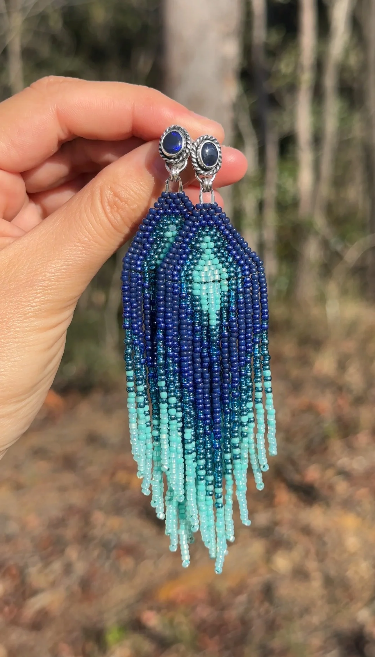 The Blue Skies - Beaded Earrings (approx 323 USD)