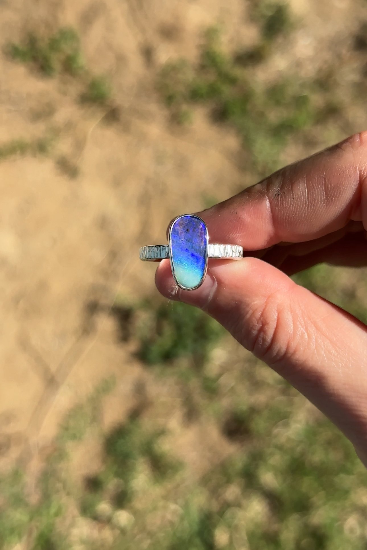 Boulder Opal Ring Sz 9.5 (approx 487 USD)