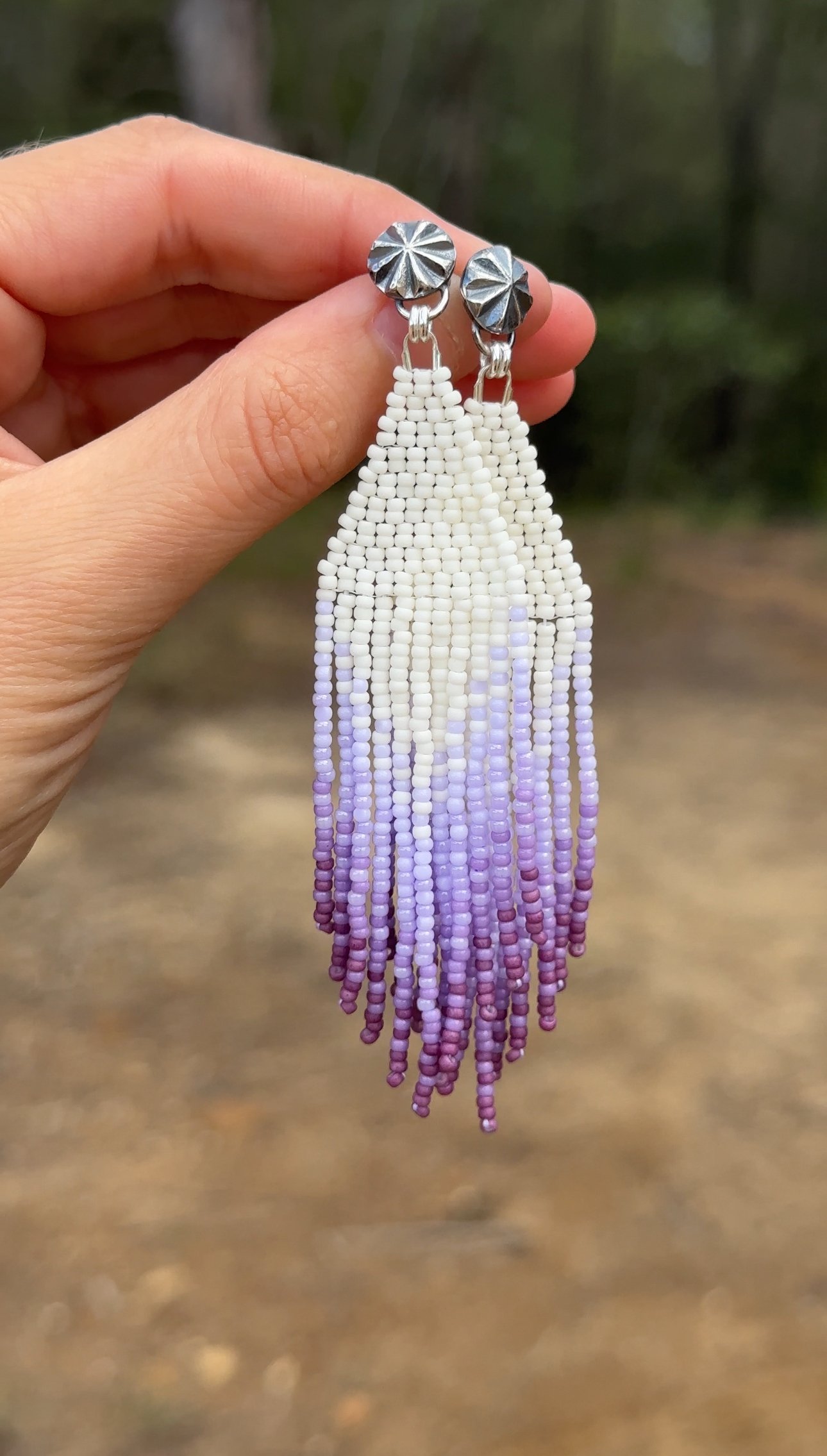 The Viola - Beaded Earrings (approx 179 USD)