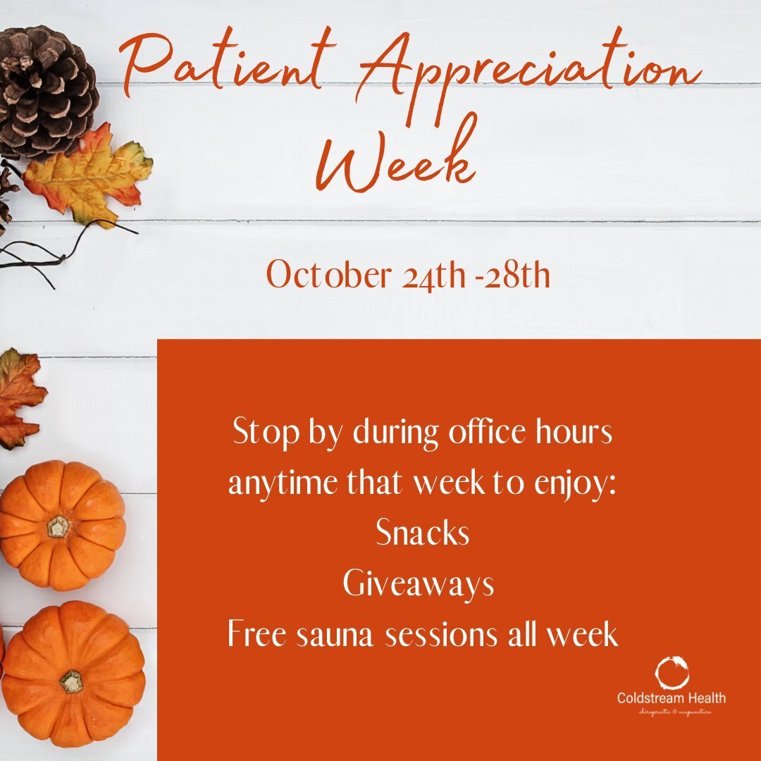 Patient Appreciation Week!
October 24th-28th 
Mark your calendars, we will see you then!