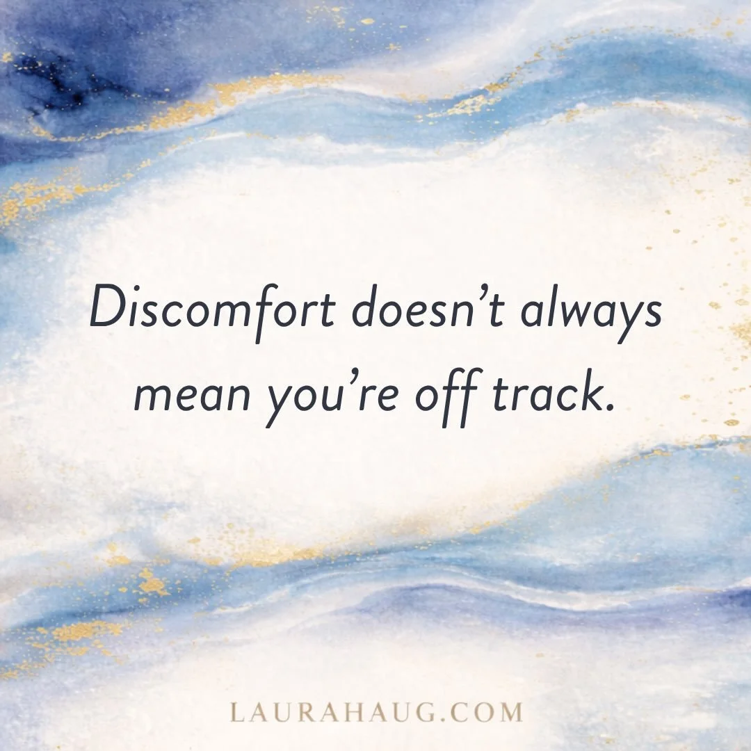 Growth doesn&rsquo;t always feel peaceful right away.

Sometimes discomfort is simply the experience of doing something differently than you&rsquo;ve done before. Speaking more honestly. Honoring your needs. Breaking patterns that once kept you safe.