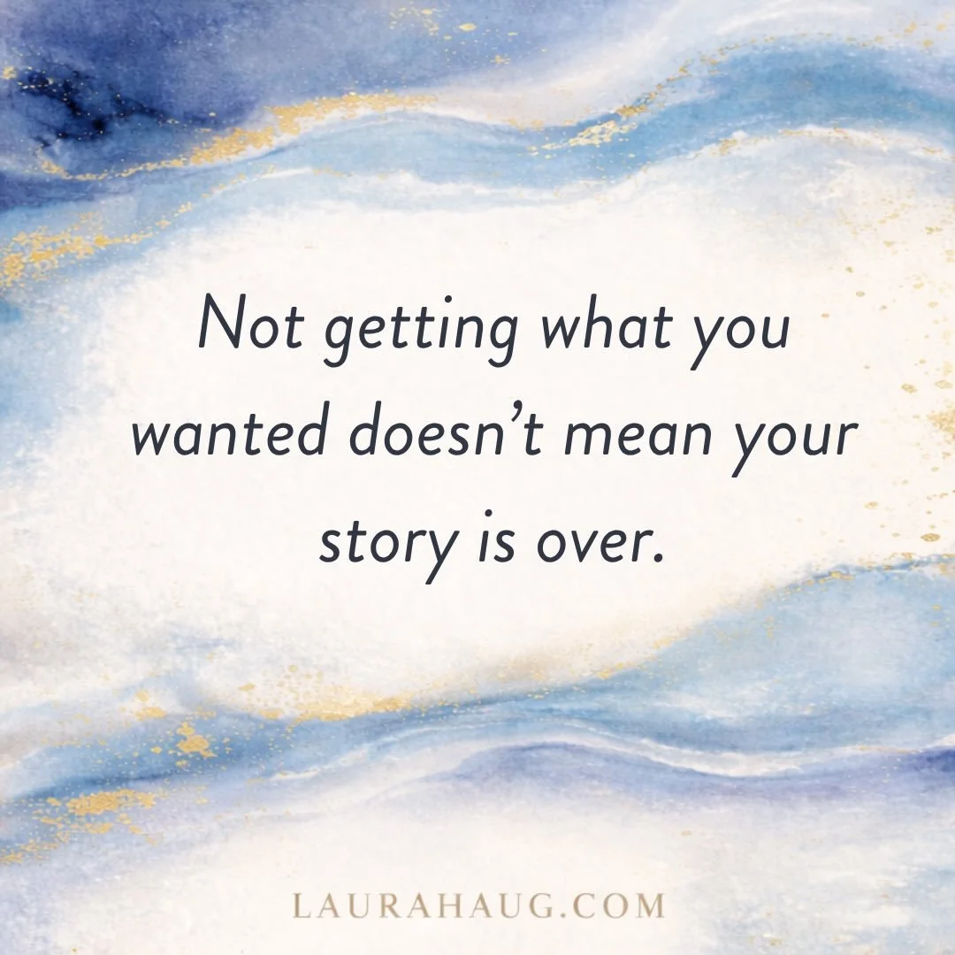 I think one of the hardest parts of disappointment is how quickly we turn it into a conclusion about ourselves.

That because something didn&rsquo;t happen the way we hoped, it must mean we missed our chance. Failed. Fell behind. Asked for too much.
