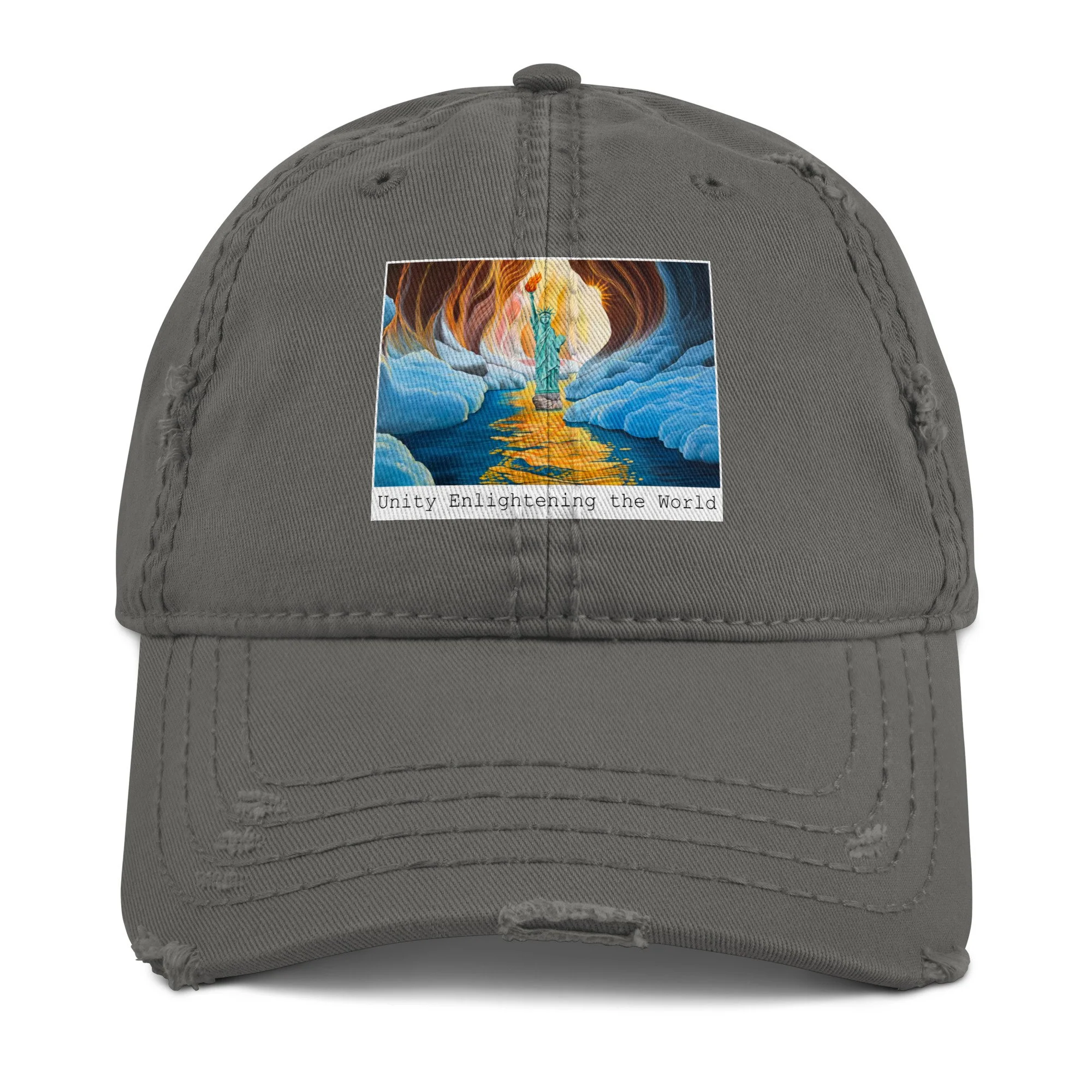 Unity Enlightening the World (w/text) - Distressed Dad Hat