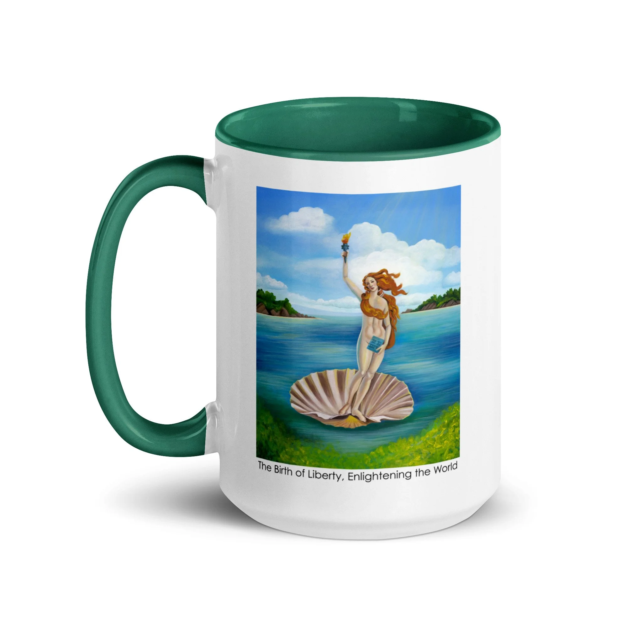The Birth of Liberty, Enlightening the World - Mug with Color Inside