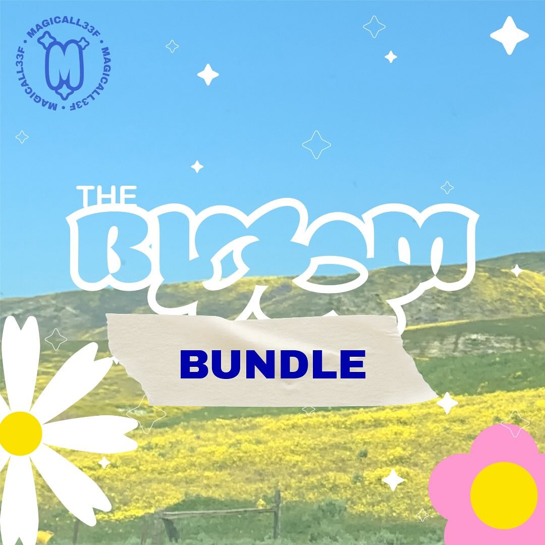 Celebrating a year in bloom with a bundle deal! Head on over to MAGICALL33F.COM and snag all physical items of the collection together at a discounted price, and get the BLOOM WALLPAPER SET on the house! Yay, free stuff! There will be a limited amoun