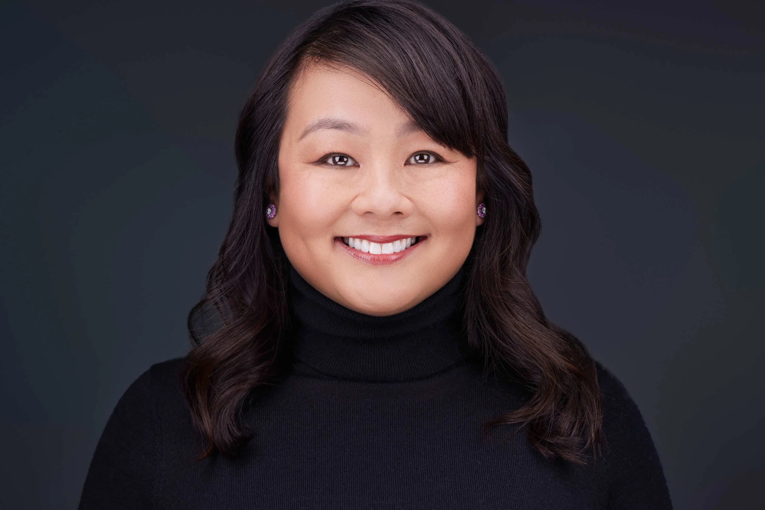 Before and after headshot transformation.