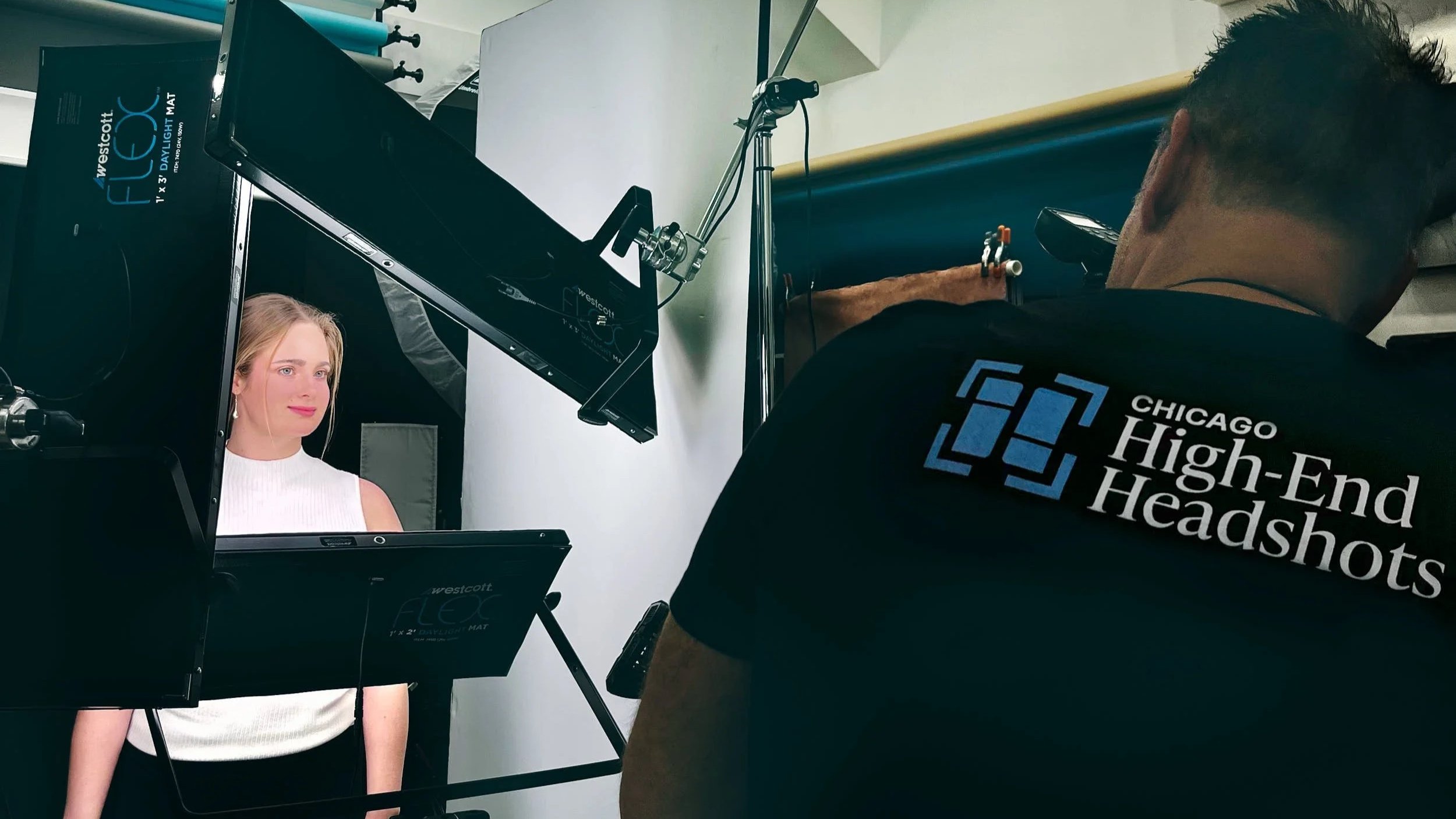 Facial expression coaching in action using the C.A.P. Expression Method™ Final professional headshot with confident, authentic expression.