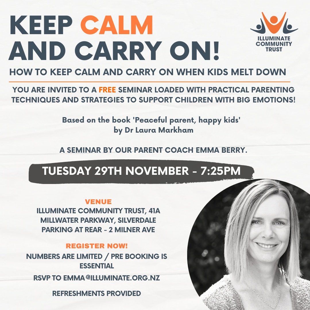 Free seminar with parent coach Emma Berry through Illuminate Community Trust