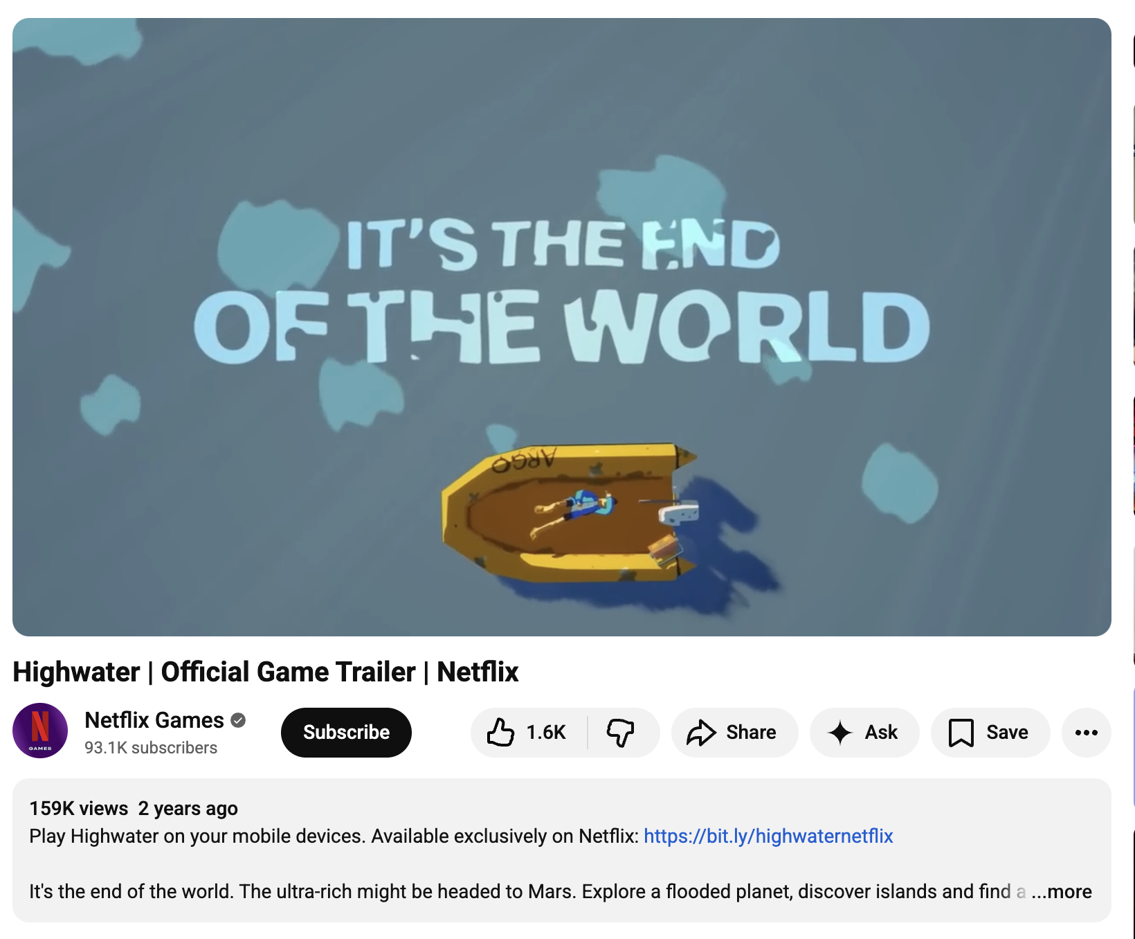 High Water Game Trailer (Netflix)