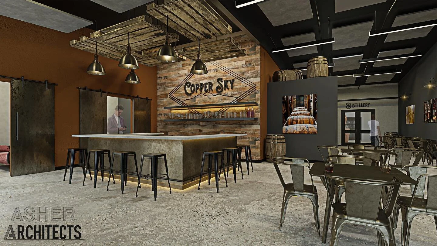 New Year, means new projects that are about to start construction. Here&rsquo;s some final renderings for the new location of Copper Sky Distillery in Longmont that we produced. #whiskeydistillery #3drender #longmontcolorado #architecture #commerical