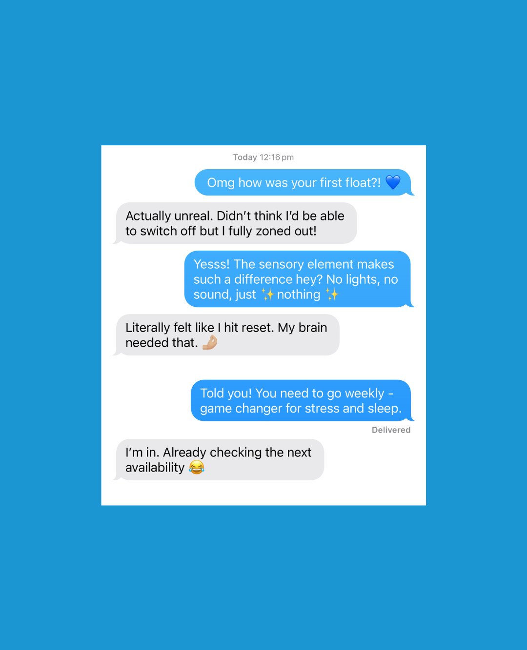 When your friend just gets it 😏
.
.
.
#CityCave #FloatTherapy #FloatToLiveBetter #StressRelief