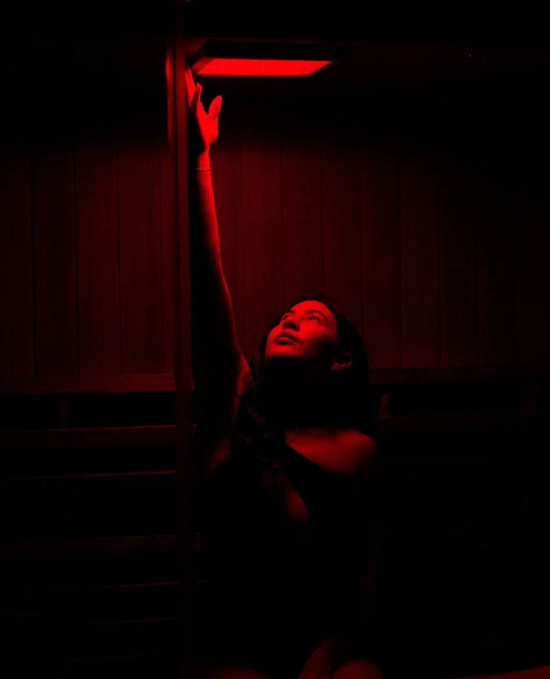 The red light in our saunas isn&rsquo;t just for the glow.

Chromatherapy adds a sensory layer to your sauna experience. The different colours are believed to inspire different moods and red is often associated with energy, vitality, and stimulation,