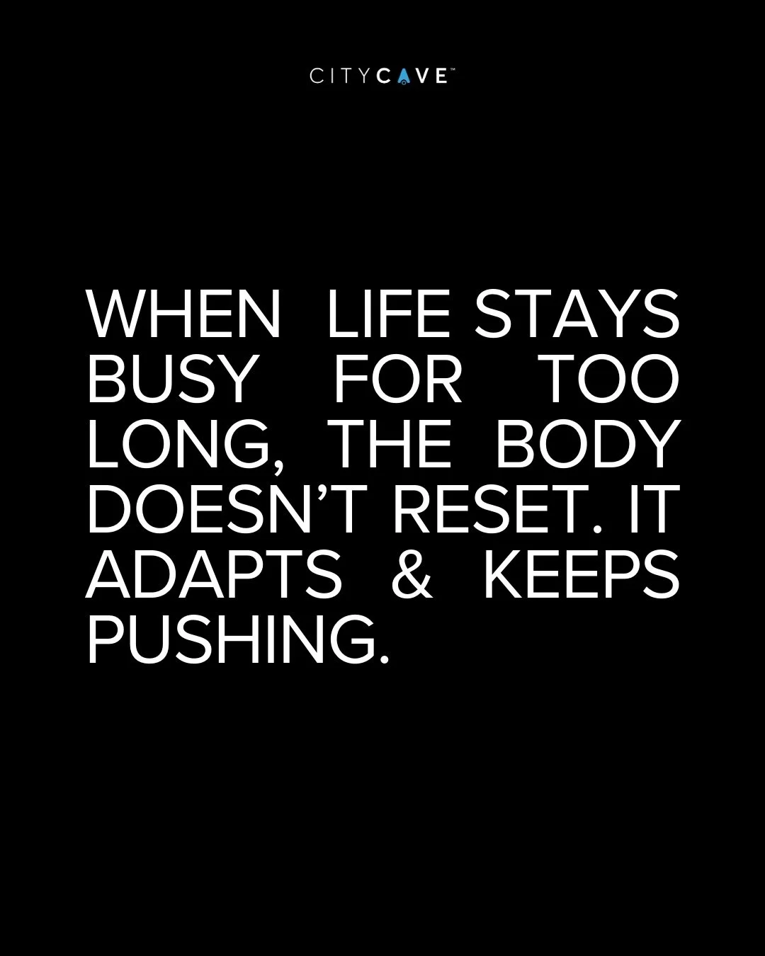 A lot of us are taught that rest is something you earn after everything else is done. But when rest is delayed for too long, the system stays in survival. 

Rest isn&rsquo;t a reward for coping. 
It&rsquo;s the foundation of wellbeing.

#CityCave #Fl