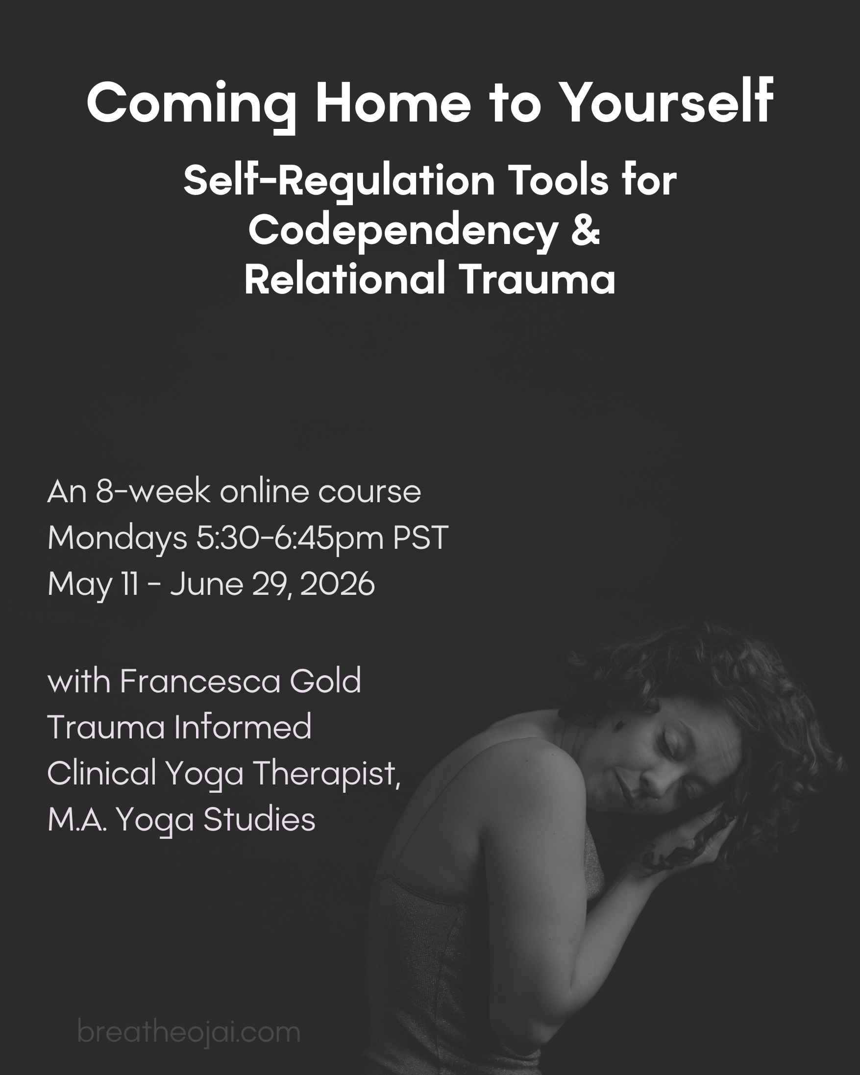 self-regulation tools for codependency and relational trauma flyer