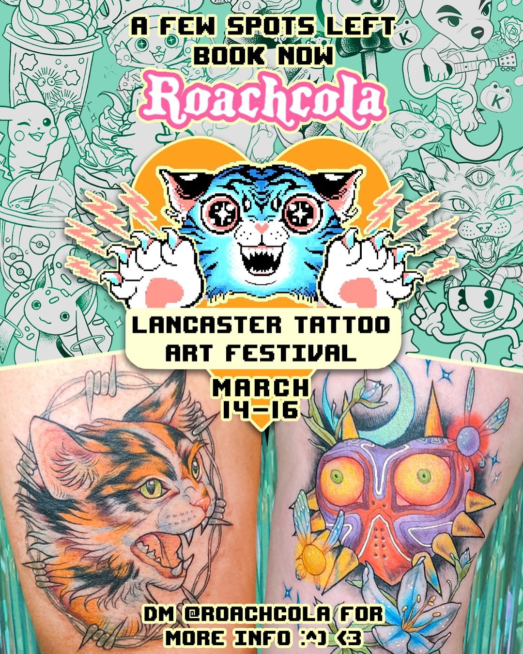 Only a few spots left for custom appointments!
Dm me to book a custom or flash piece🫰🍄💐

So excited to return to Lancaster tattoo con! I&rsquo;ll be at booth #92 with my crew and we&rsquo;ll have fair hair tinsels and custom beads!

Dm me for more