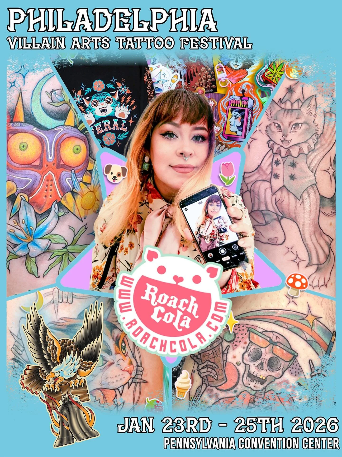 Howdy, so excited to be back at the Philly convention, coming up quick! Jan 23-25, still got some spots open so DM me to book something fun! Can&rsquo;t wait to be back with the crew @asfk.art @al.x.tattoos @little___altars @filstergram  @amandatpost