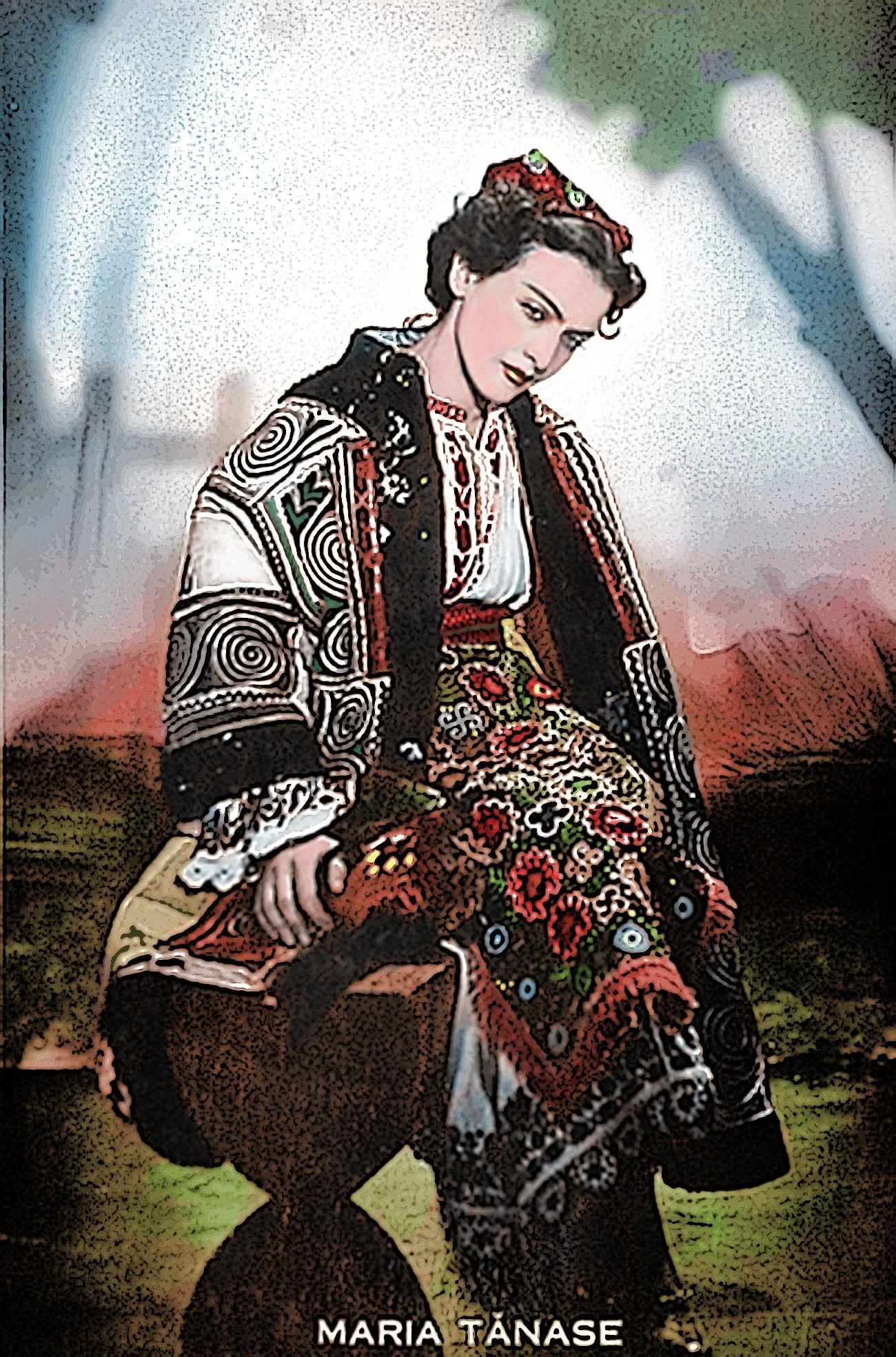 Maria Tănase in traditional garb.