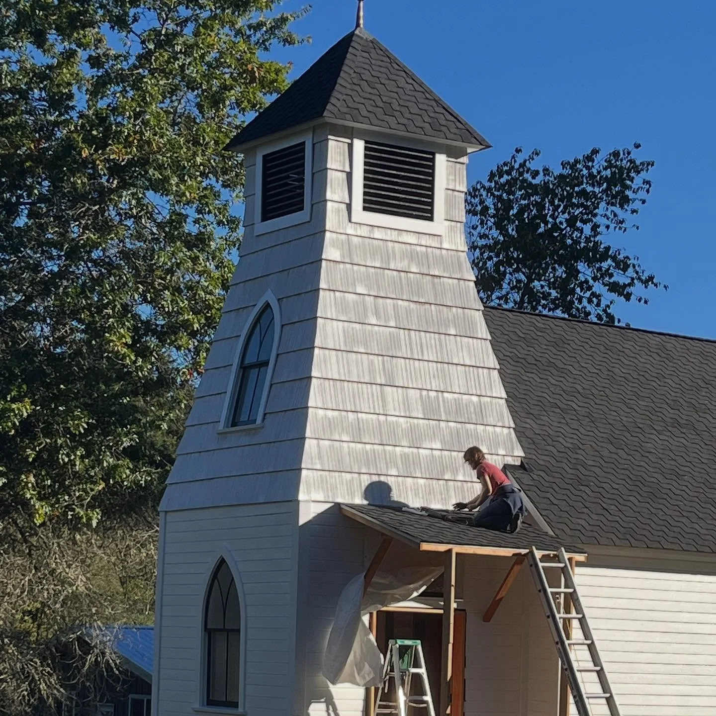 A Historical Awning Completes Our New Entry!