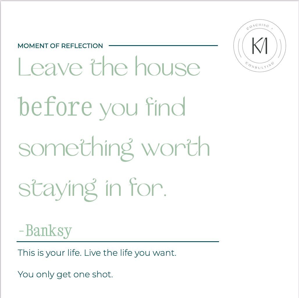 This is your life, live the life you want. You only get one shot.

Leave the house before you find something worth staying in for.
-Banksy

I attended a Banksy show on Saturday and this quote stood out to me. 
What does this mean to you?

#adventure 