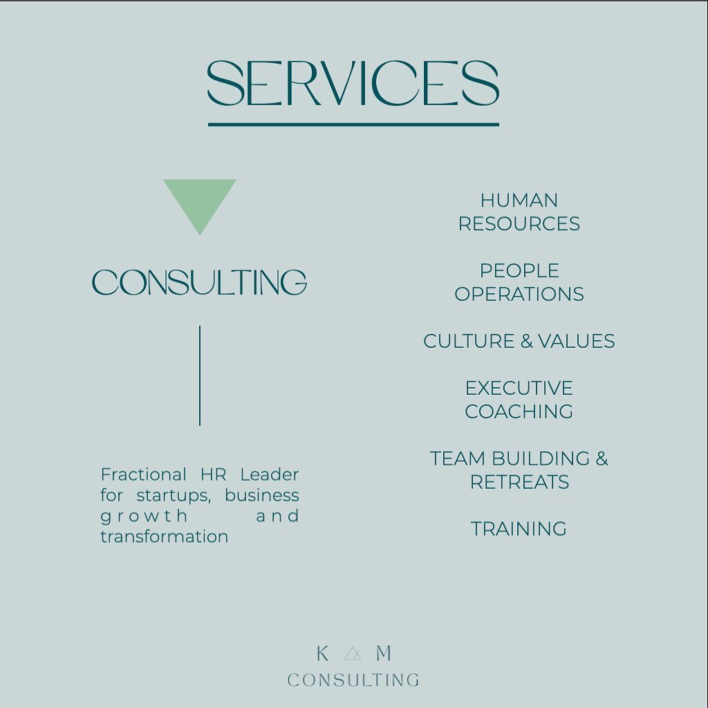 Check out the consulting services I provide! Link in bio to learn more (8th link down).

#HR #HRConsulting #workplace #peopleoperations #employee #culture #leadershipcoach