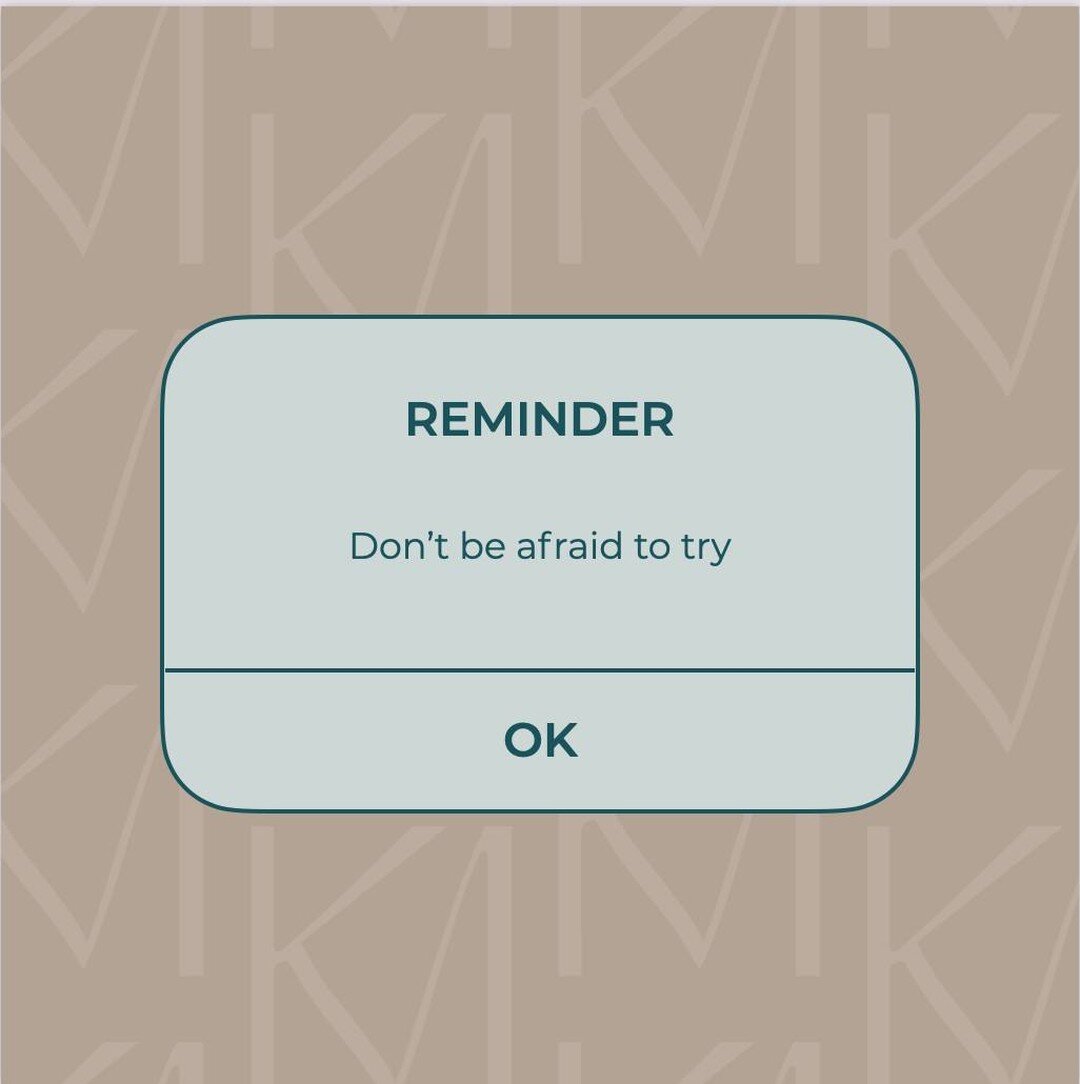 Reminder: Don&rsquo;t be afraid to try.

#reminder #try #fearless #coaching #careercoach #believe #believeinyourself #mindset #lifecoach