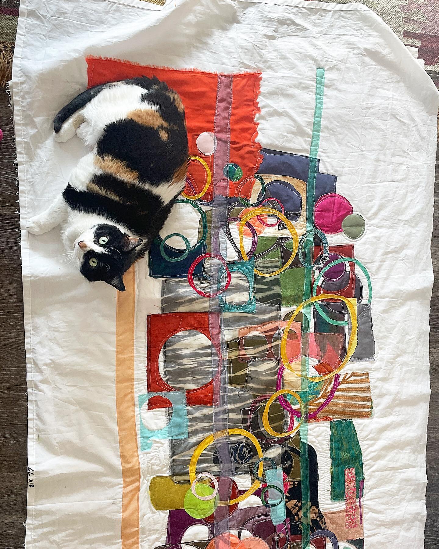 Phoebe approves 
.
.
#fiberart #contemporaryart #abstractart