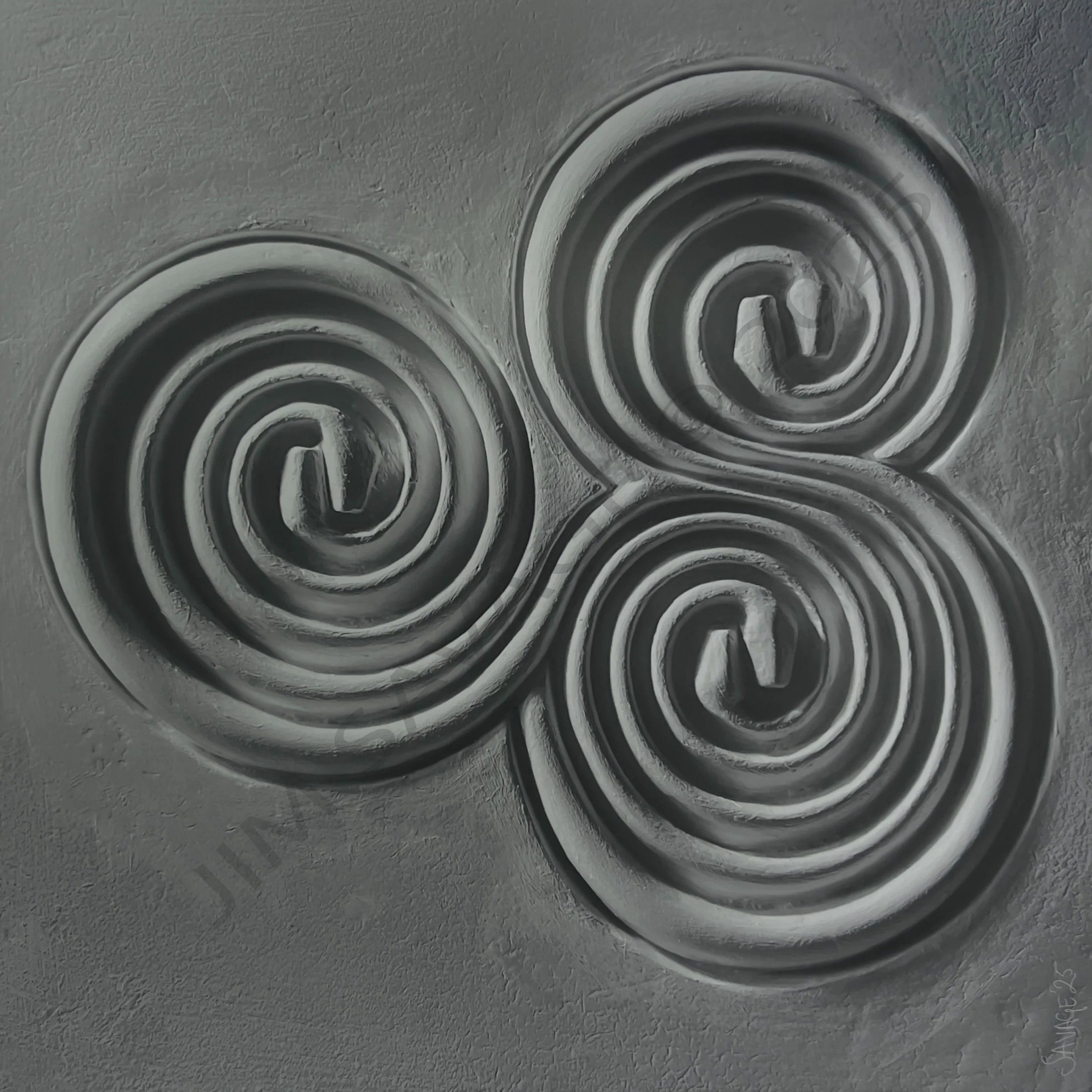 SPIRAL ONE metal print