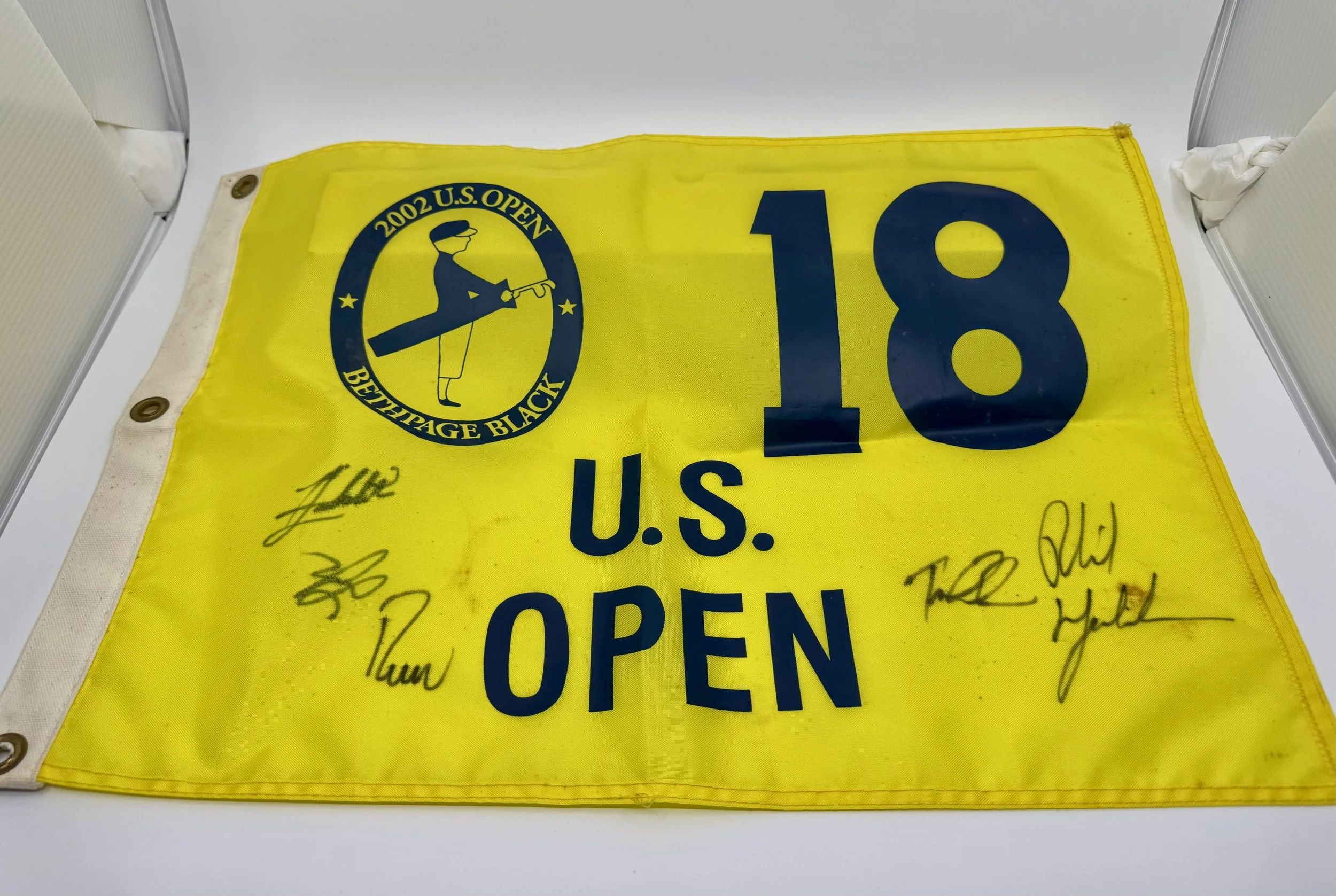 2002 US Open Pin Flag Signed