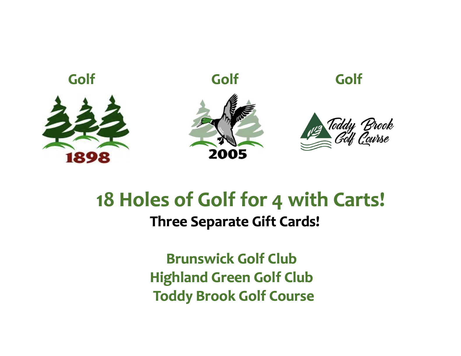 18 Holes of Golf for 4 People with Carts