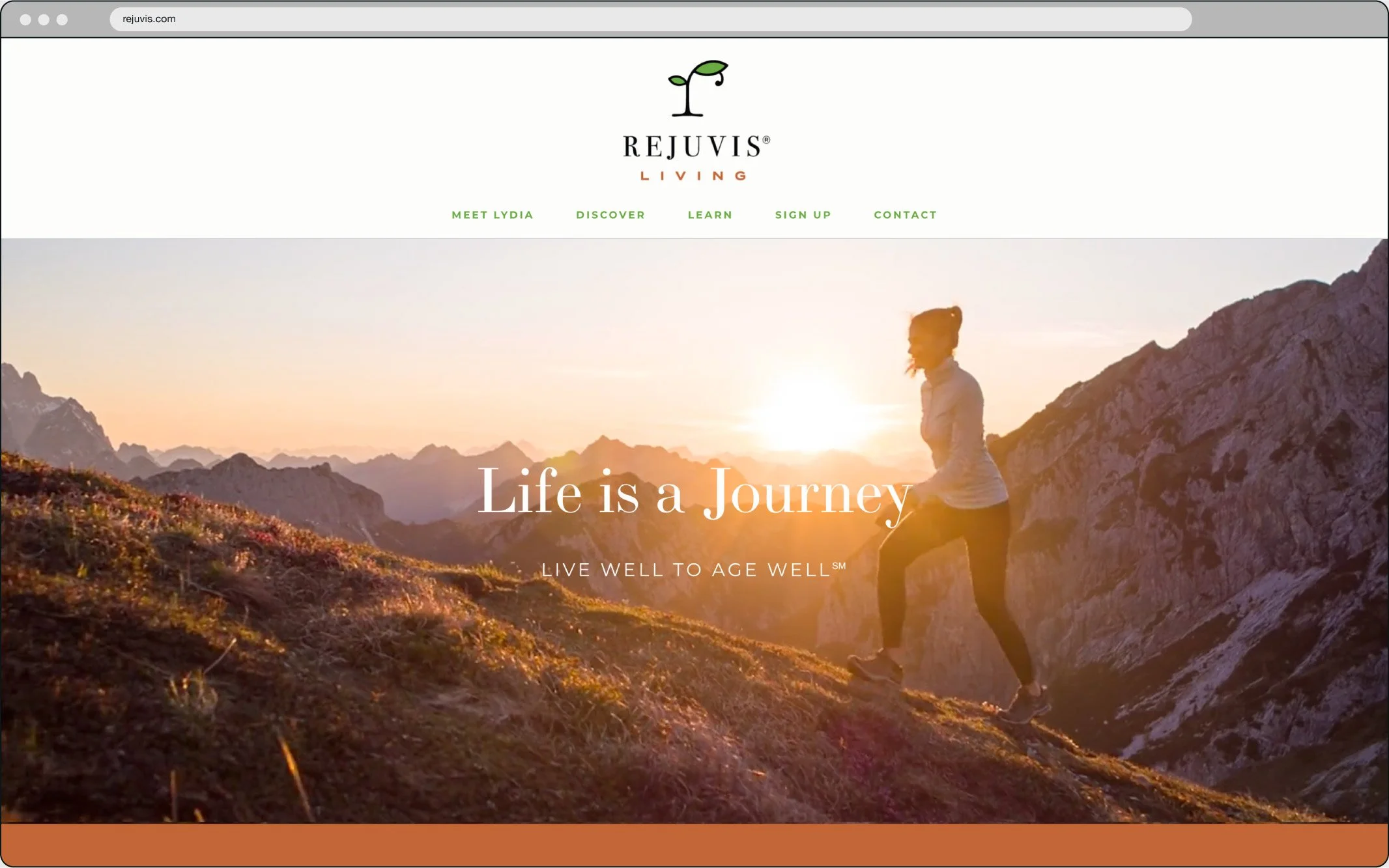 Screenshot of the Rejuvis Living website