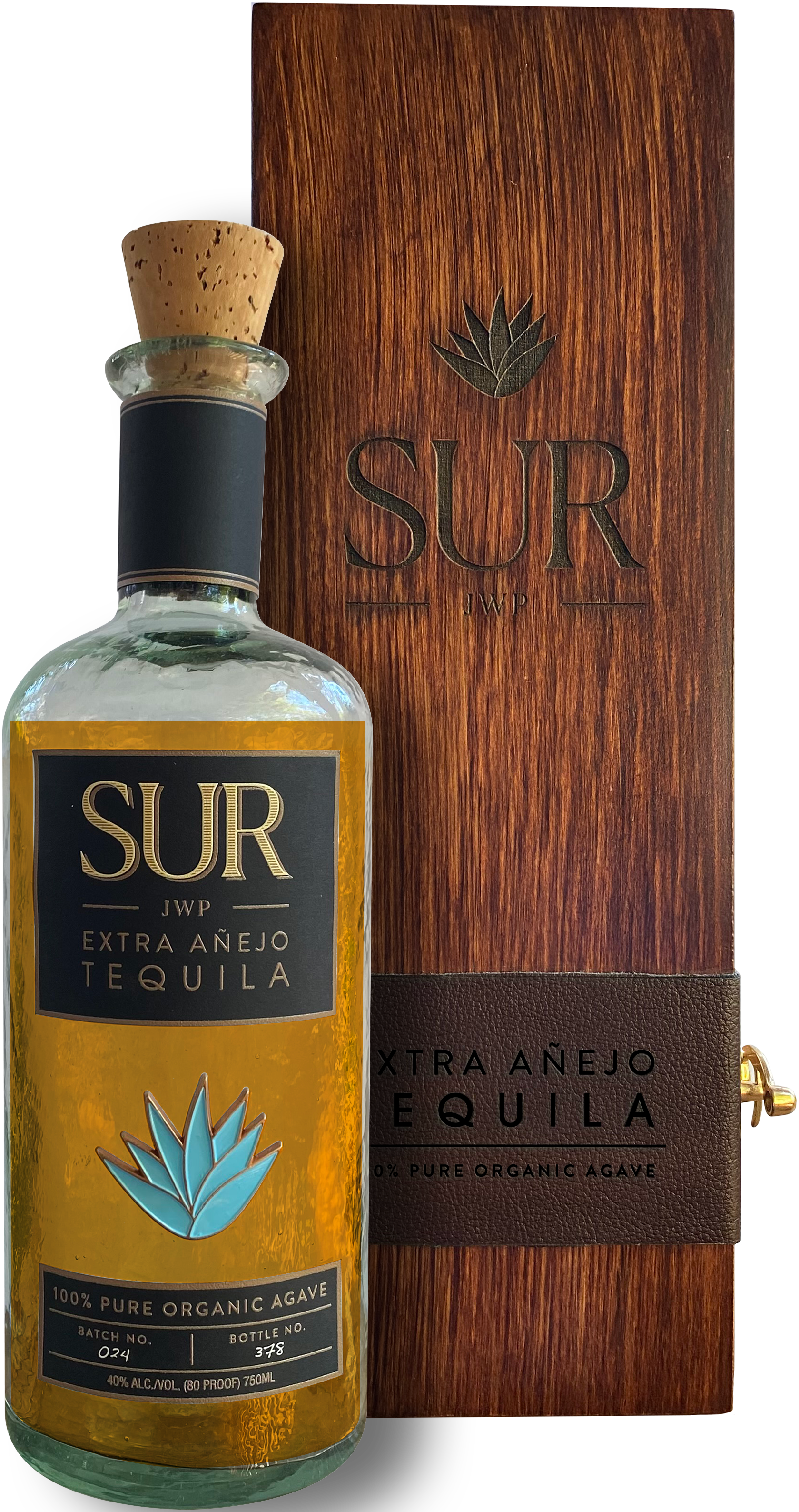 SUR J.W.P. Tequila packaging design