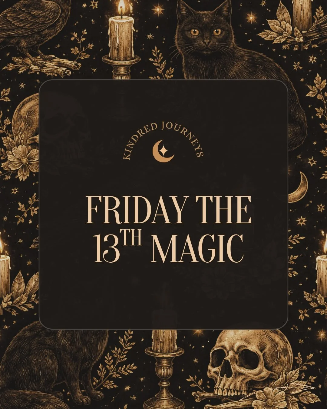 Reclaim the day. ✨
Friday the 13th carries a little extra magic in the air.
Trust your intuition, follow the signs, and see how this so called &ldquo;unlucky&rdquo; day might become one of your luckiest!🍀🐈&zwj;⬛